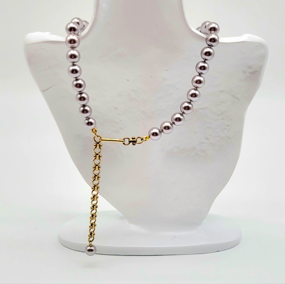 Heidi Daus Choice of either Light Pink or Lavender Pearl Emerald Cut Necklace - Picture 9 of 9